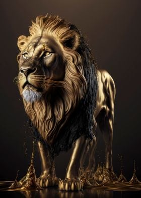 Reflecting Gold Lion