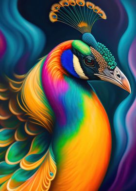 Peacock bird color full