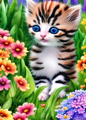 Animal Cat Cute watercolor