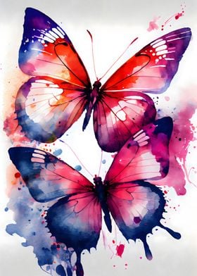 Butterflies Watercolor