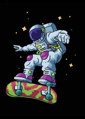 astronaut is skating