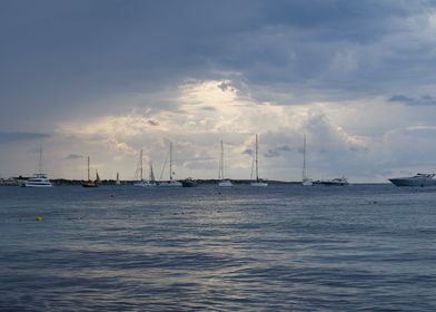 BOATS AND SUNSET