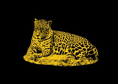 Lying jaguar