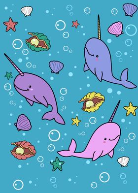 Underwater Narwhal Lover