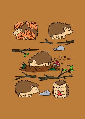 Fall Nature Gift Hedgehog 