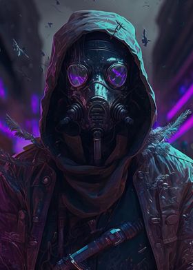 'Cyberpunk Plague Doctor' Poster by Muntwalt | Displate
