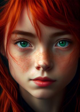 Redhaired Nordic woman