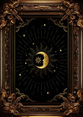 Tarot moon and stars