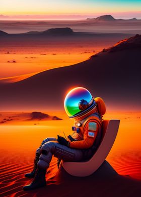 Astronaut Explore Mars