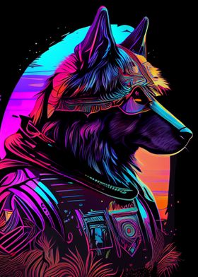 Chien Synthwave