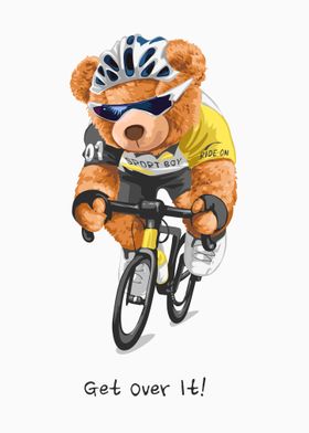 Bear doll cyclist