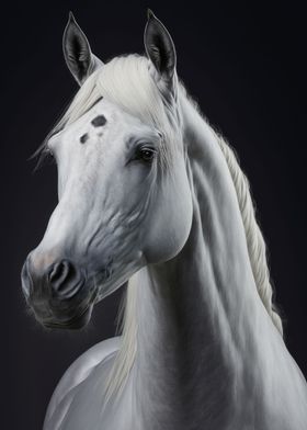 Horse with black points