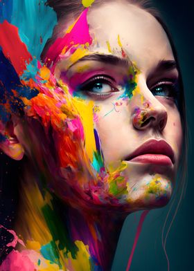 Colorful woman