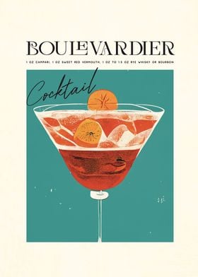 Boulevardier Cocktail Art