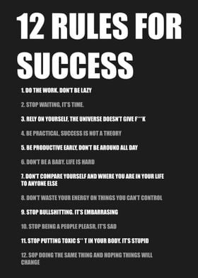 12 RULES FOR SUCCESS