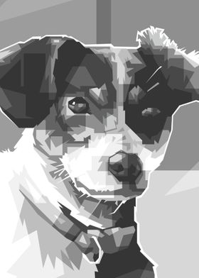 Dogs Art Gray Poster