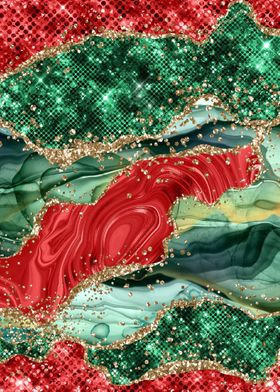 Christmas Glitter Agate 03