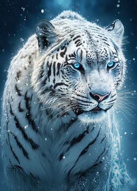 Majestic white tiger