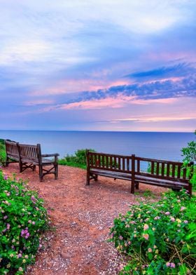 Coastal landscape sunset