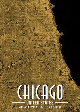 Chicago City Satellite Map