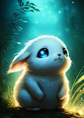 Cute white bunny