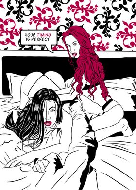 sexy Comic babes in bed