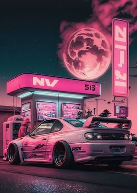 Tuned JDM Cyberpunk Car