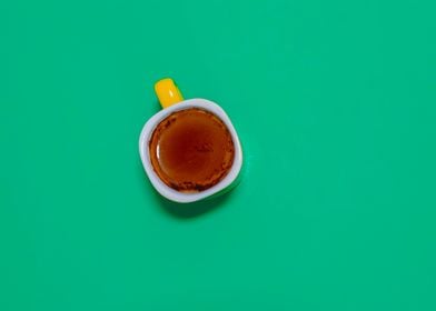 Simple green coffee Cup