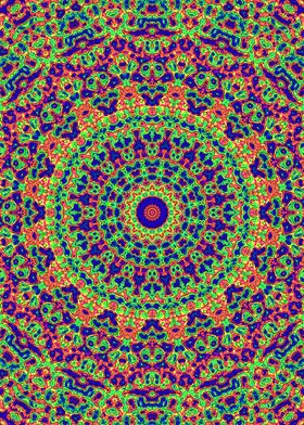 Vibrant Rainbow Mandala