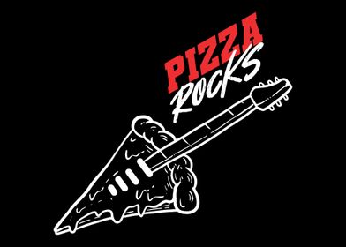 Pizza Rocks Guitarist Gift