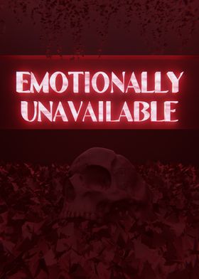 Emotionally Red 3D Quote