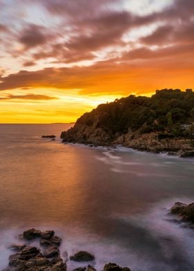 Coastal landscape sunset