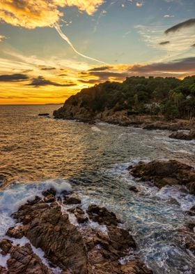 Coastal landscape sunset