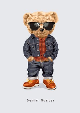 Bear doll in sunglasses