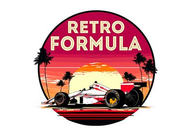 Retro Formula One Sunset