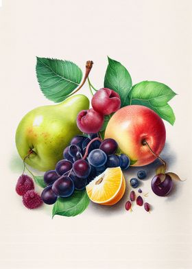 Fruits watercolor