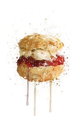 Cake Wall Art Print Scone