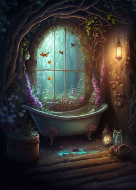 Fairy bath with a view