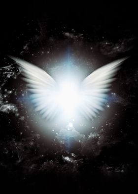 Shining angel wings
