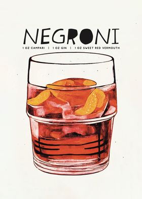 Negroni Big Glass Cocktail