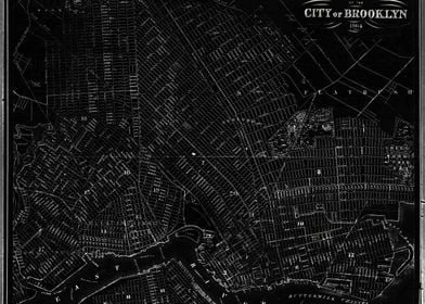 Brooklyn vintage city map