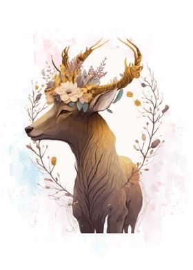 Cute Antelope Animal Art