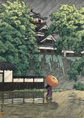 Ukiyo e Kumamoto Castle