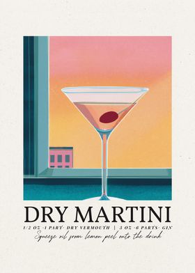 Dry Martini Pink Sunset