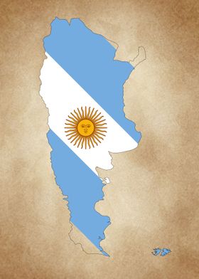Argentina vintage map