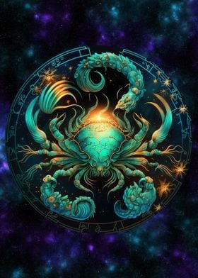 Cancer Zodiac Poster