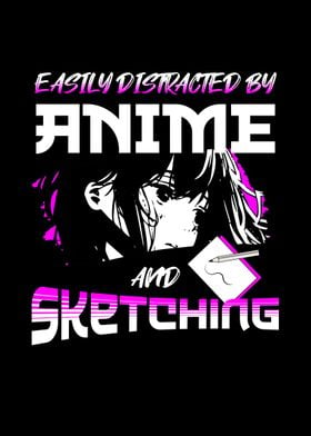 Anime And Sketching Girl