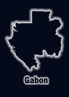 Gabon map glow 