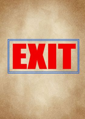 exit sign vintage