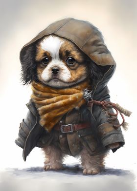 Puppy In Snowy Expedition